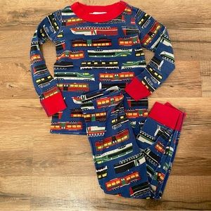 Hanna Andersson Train Long Pajamas